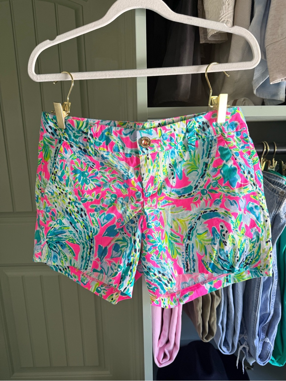 Lilly Pulitzer 4 Alligator Gator Snap Back Callahan Shorts